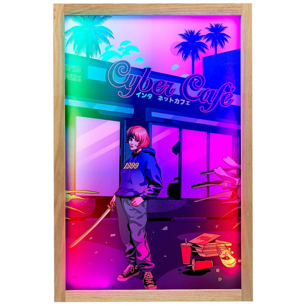 Cyber Cafe Plexi Glass Wall Art - HeyMoonly - V1Tech