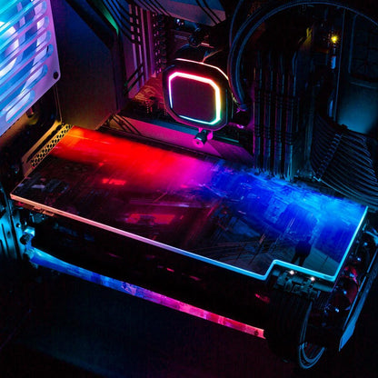 Cyber Cityscape RGB GPU Backplate - Skie Graphic Studio - V1Tech