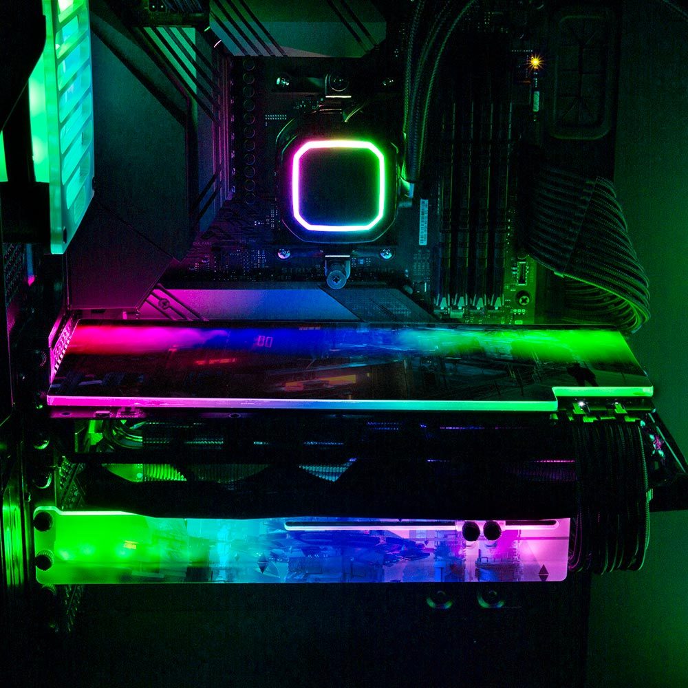 Cyber Cityscape RGB GPU Backplate - Skie Graphic Studio - V1Tech