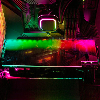 Cyber Cityscape RGB GPU Backplate - Skie Graphic Studio - V1Tech