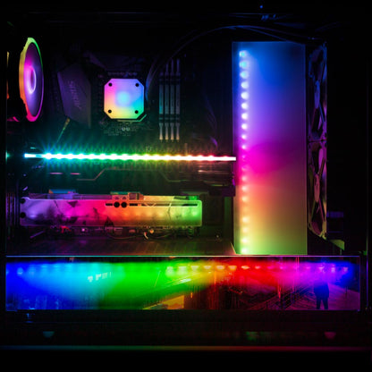 Cyber Cityscape RGB PSU Shroud Cover - Skie Graphic Studio - V1Tech