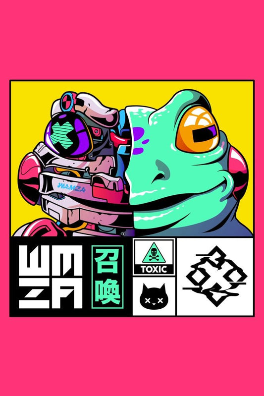 Cyber Frog Plexi Glass Wall Art - Wamza - V1Tech