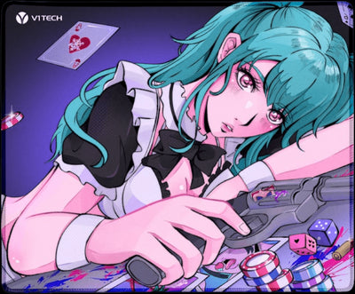 Cyber Gambler Medium Mouse Pad