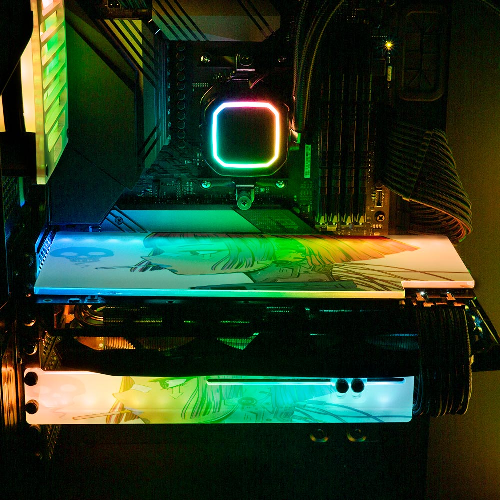 Cyber Light RGB GPU Support Bracket - YacilArt - V1Tech