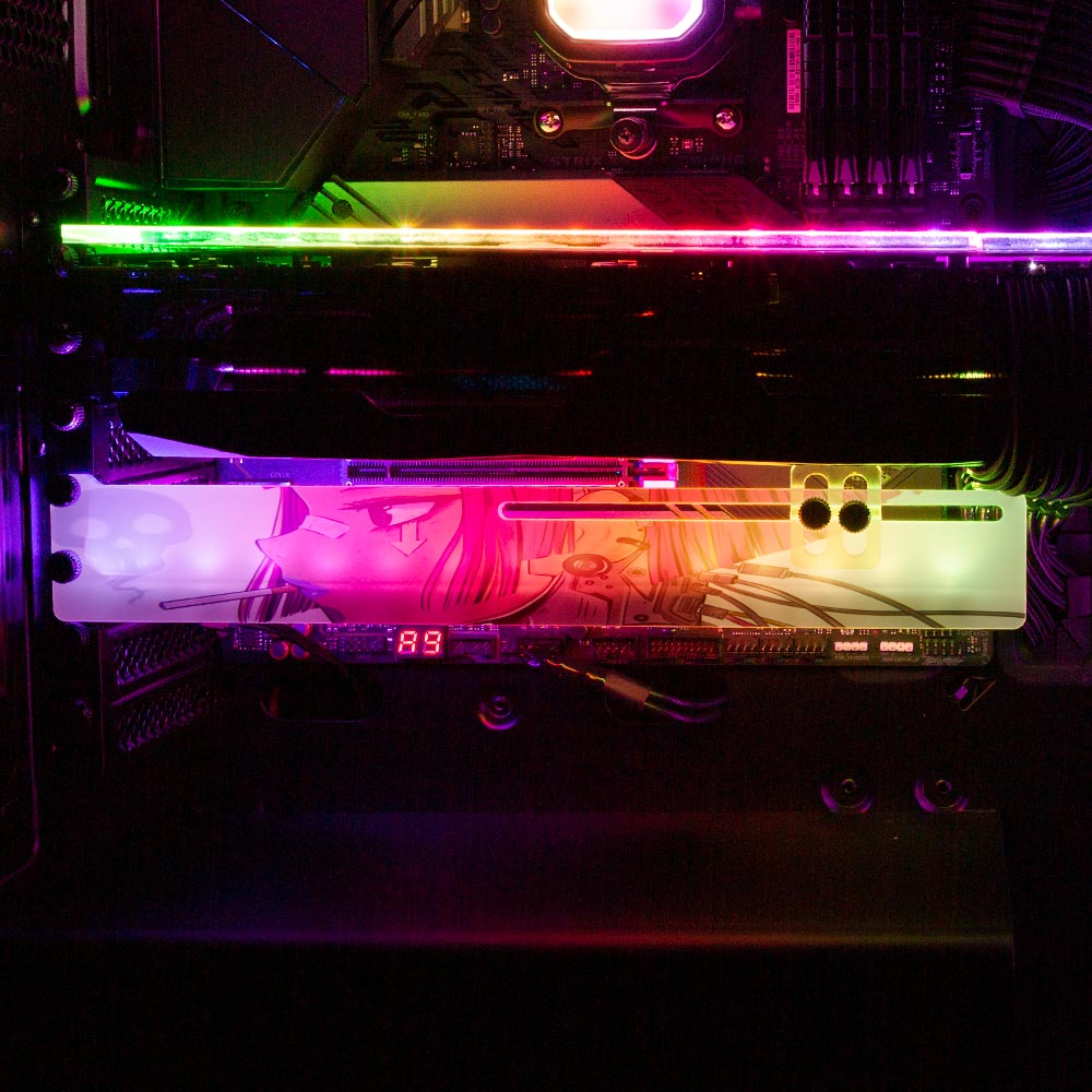 Cyber Light RGB GPU Support Bracket - YacilArt - V1Tech