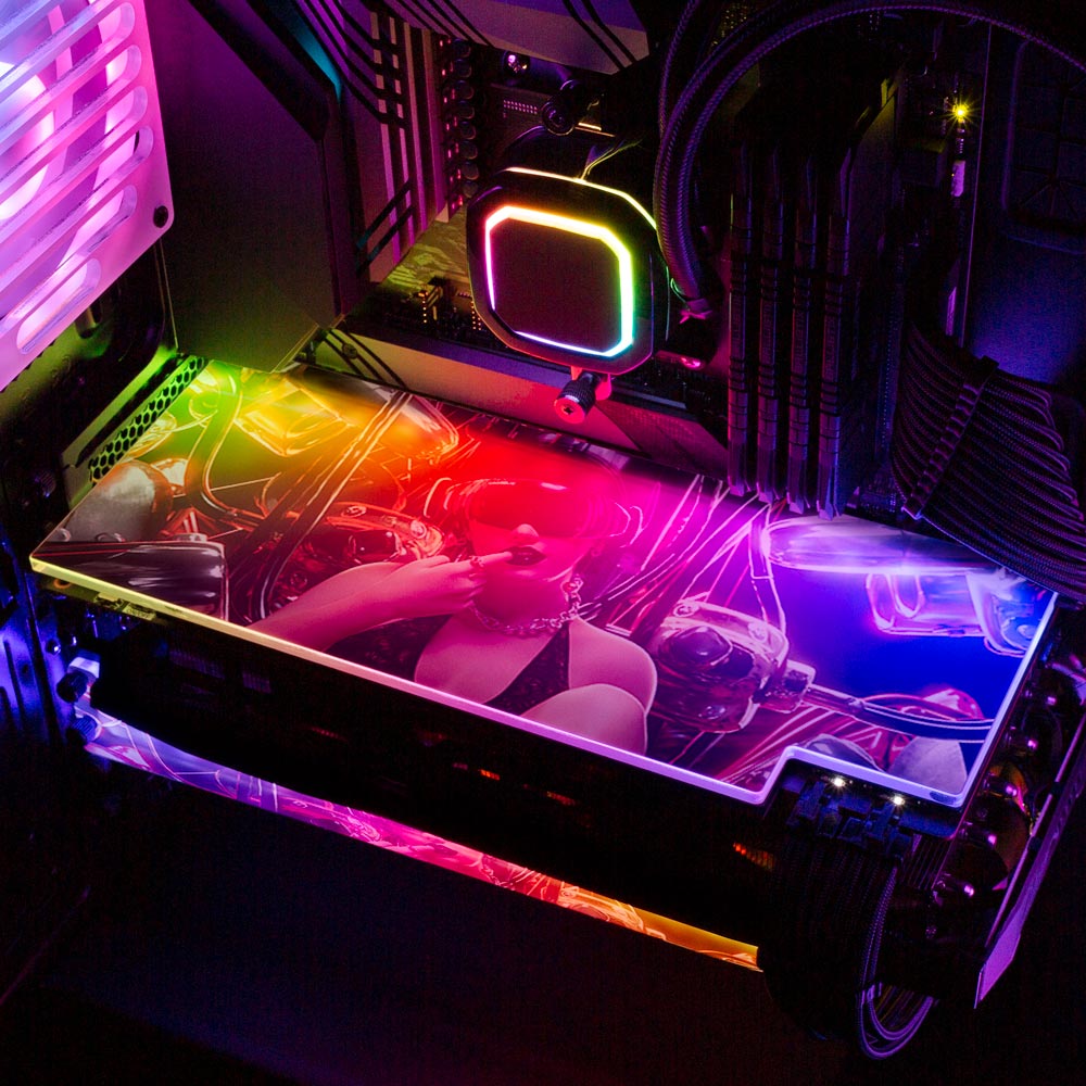 Cyber Queen RGB GPU Backplate - Dan Giuz - V1Tech