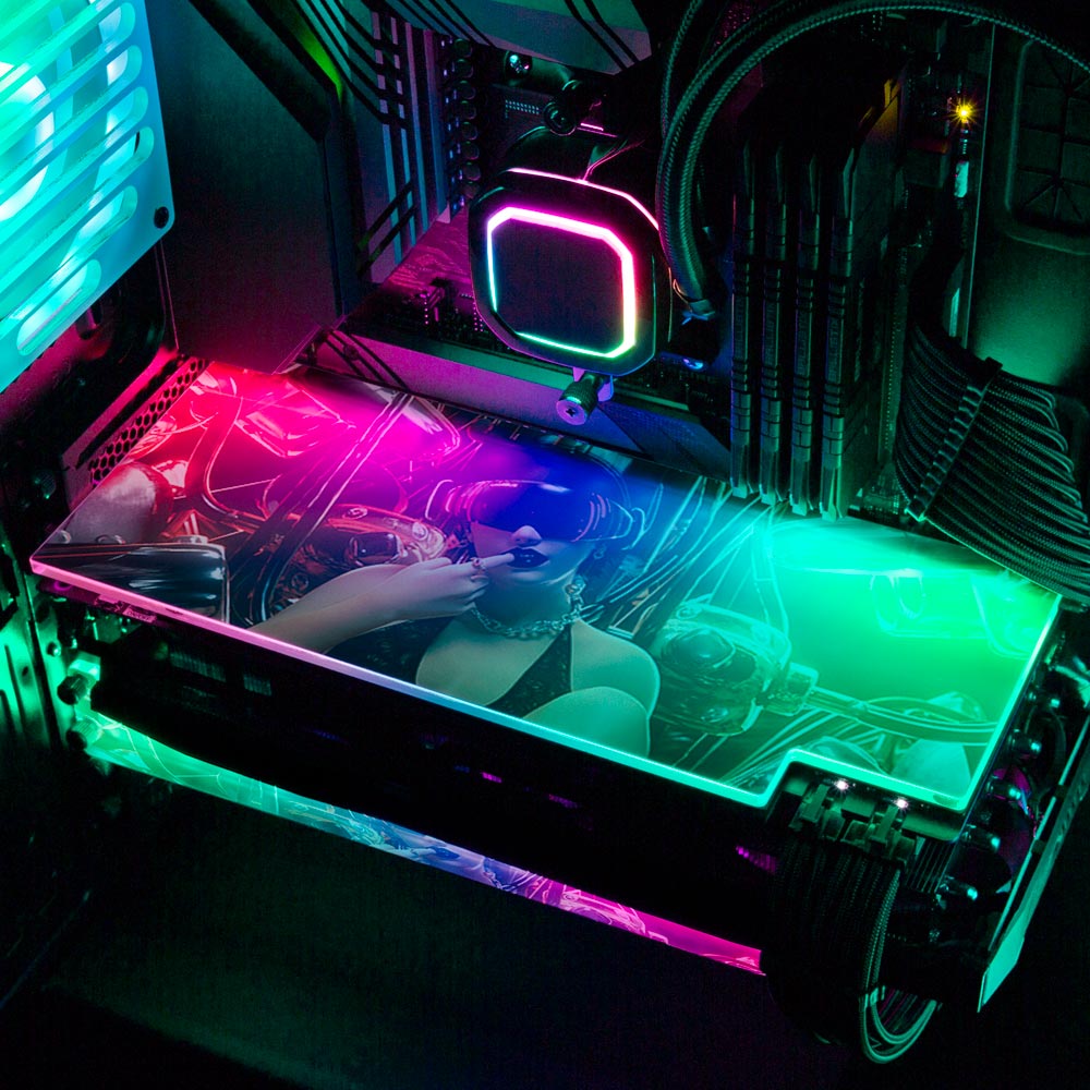 Cyber Queen RGB GPU Backplate - Dan Giuz - V1Tech