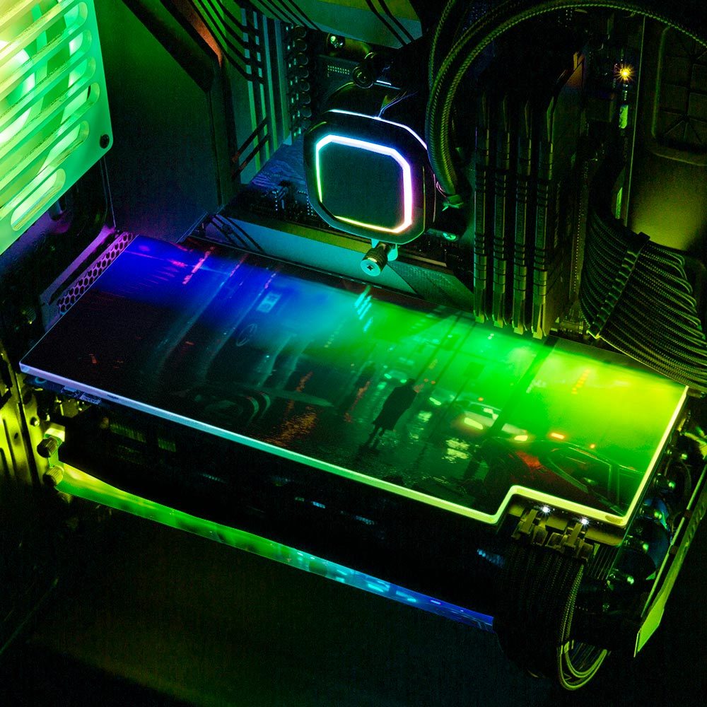 Cyber Waiting RGB GPU Backplate - Skie Graphic Studio - V1Tech