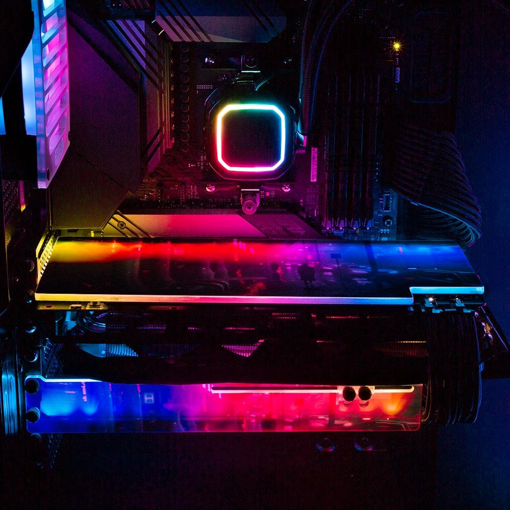 Cyber Waiting RGB GPU Backplate - Skie Graphic Studio - V1Tech