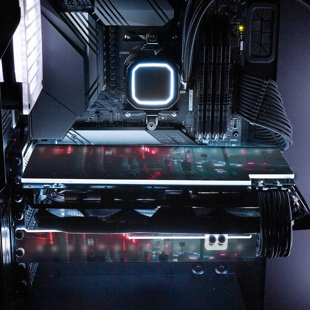 Cyber Waiting RGB GPU Support Bracket - Skie Graphic Studio - V1Tech