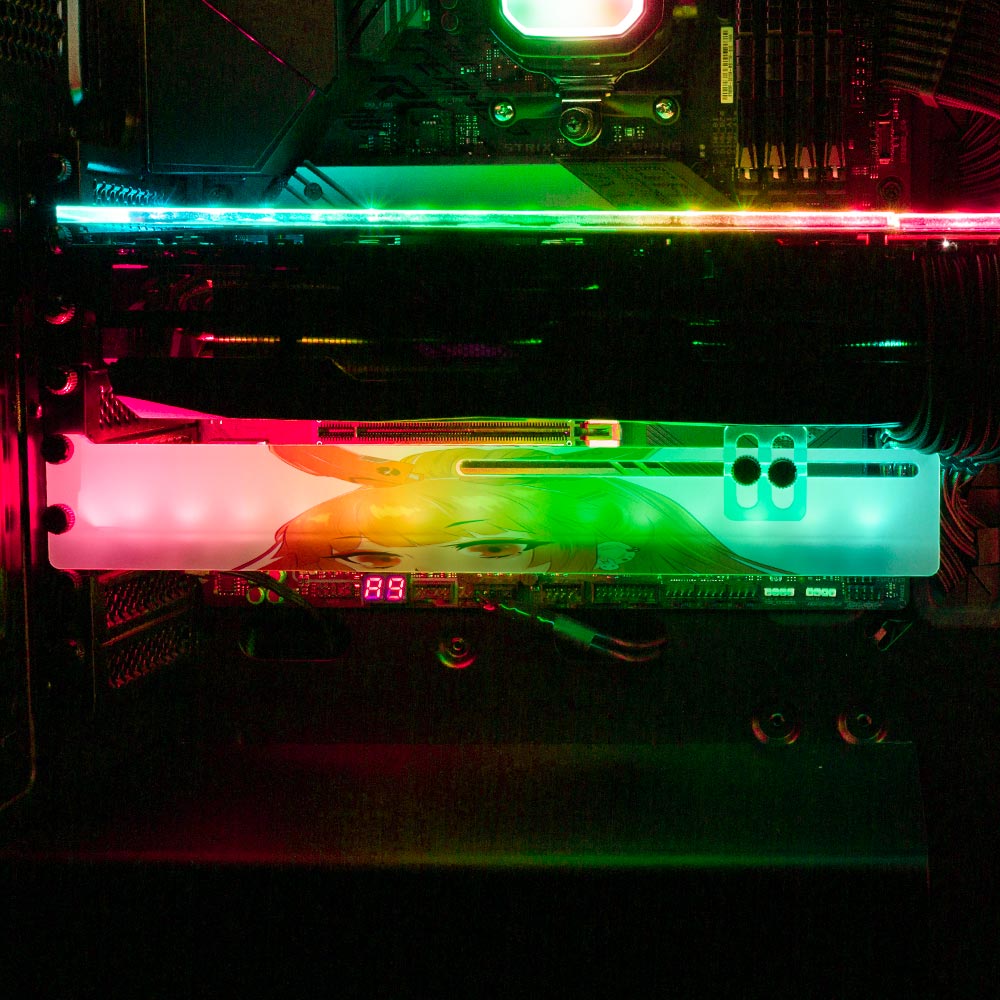 Cybered Collar RGB GPU Support Bracket - YacilArt - V1Tech