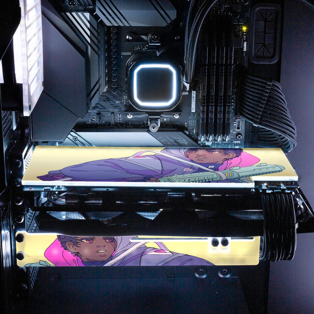 Cyberpunk Boy RGB GPU Backplate - Kuurakuu - V1Tech