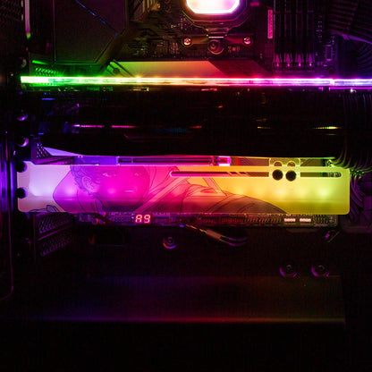 Cyberpunk Boy RGB GPU Support Bracket - Kuurakuu - V1Tech