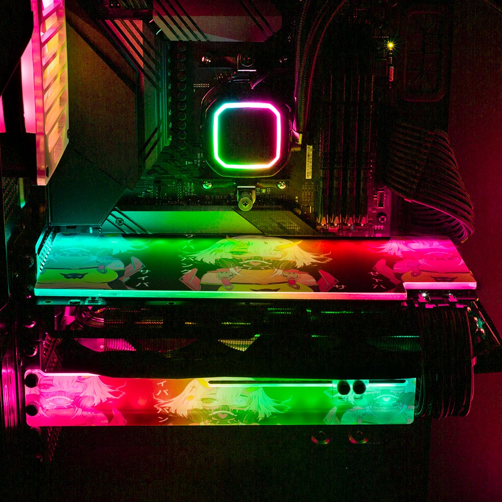 Cyberpunk Gothic Girl RGB GPU Backplate - YacilArt - V1Tech