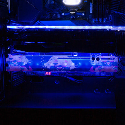 Cyberpunk Gothic Girl RGB GPU Support Bracket - YacilArt - V1Tech