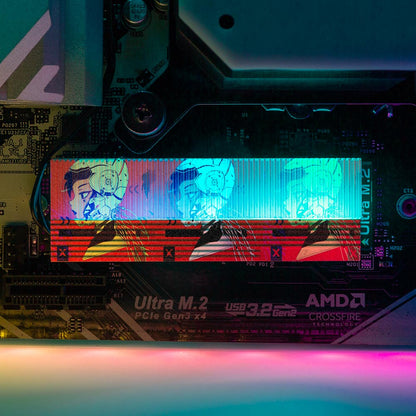 Cyberpunk Kitty M.2 Heatsink Cover with ARGB Lighting - YacilArt - V1Tech