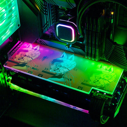 Cyberpunk Kitty RGB GPU Backplate - YacilArt - V1Tech