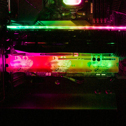 Cyberpunk Kitty RGB GPU Support Bracket - YacilArt - V1Tech