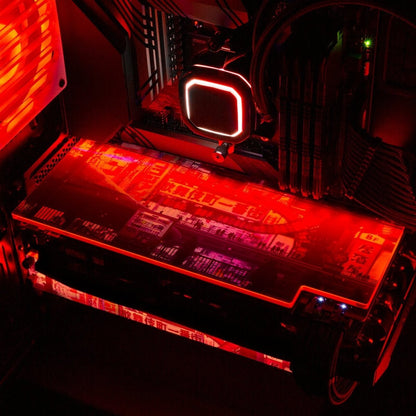 Cyberpunk Streets RGB GPU Backplate - Seerlight - V1Tech