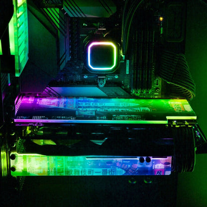 Cyberpunk Streets RGB GPU Backplate - Seerlight - V1Tech