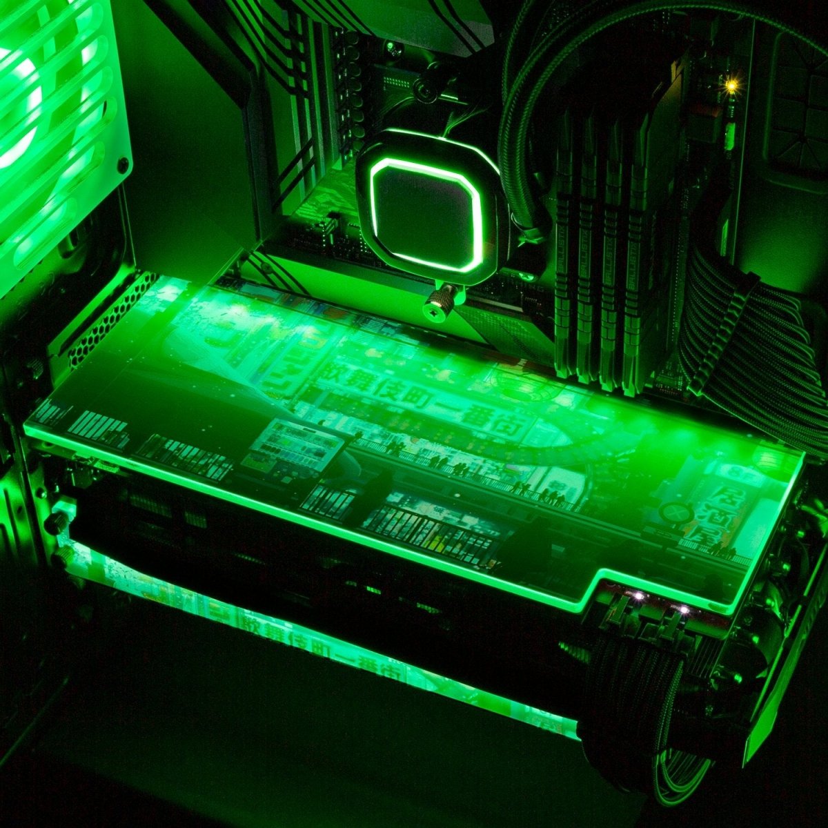 Cyberpunk Streets RGB GPU Backplate - Seerlight - V1Tech