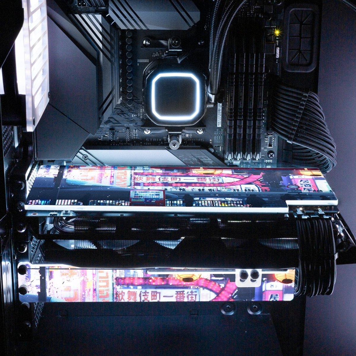 Cyberpunk Streets RGB GPU Backplate - Seerlight - V1Tech