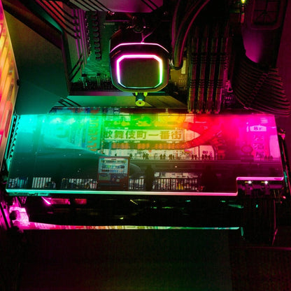 Cyberpunk Streets RGB GPU Backplate - Seerlight - V1Tech