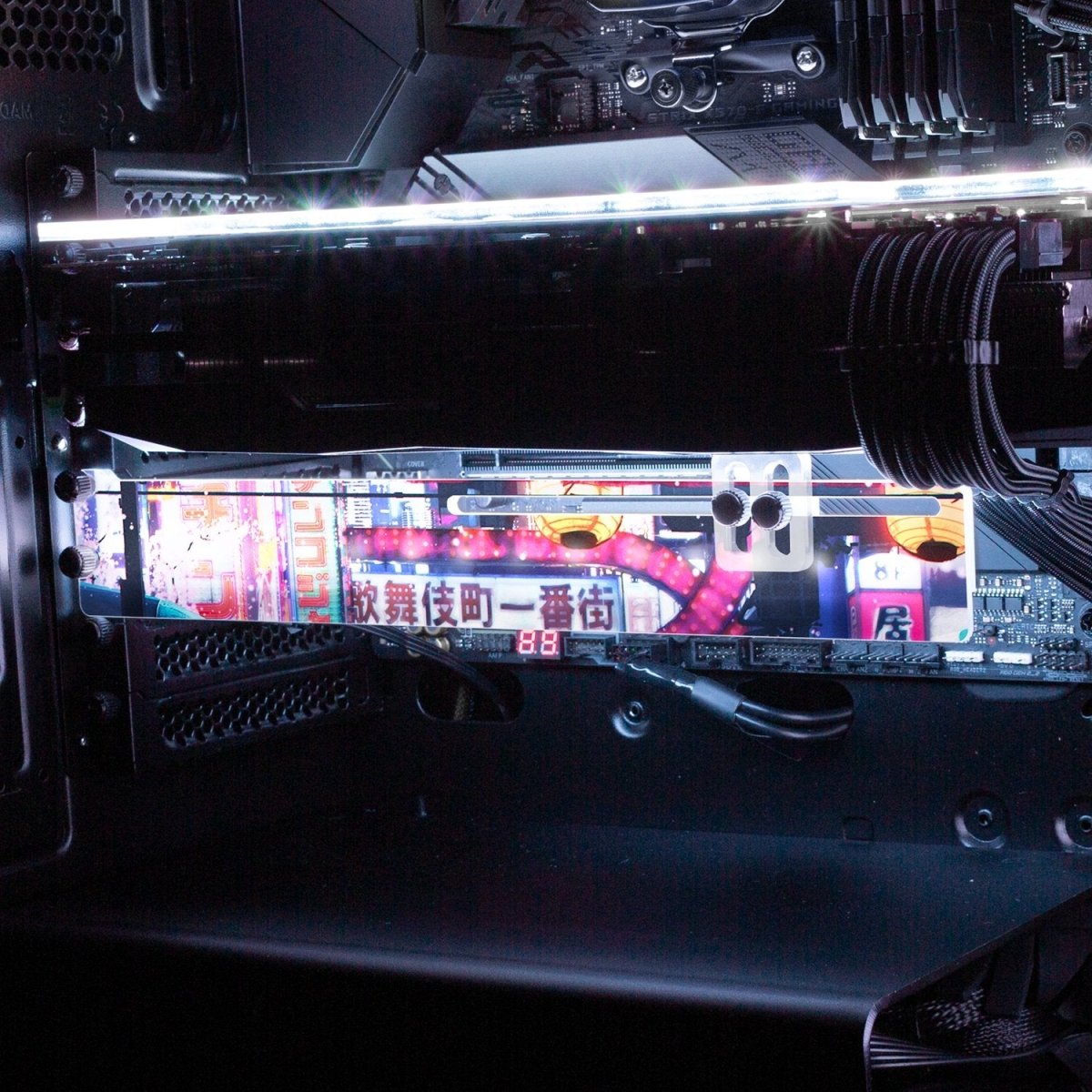 Cyberpunk Streets RGB GPU Support Bracket - Seerlight - V1Tech