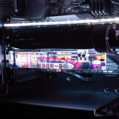 Cyberpunk Streets RGB GPU Support Bracket - Seerlight - V1Tech