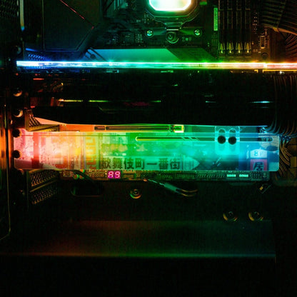 Cyberpunk Streets RGB GPU Support Bracket - Seerlight - V1Tech