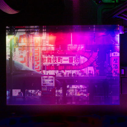 Cyberpunk Streets RGB HDD Cover Horizontal - Seerlight - V1Tech