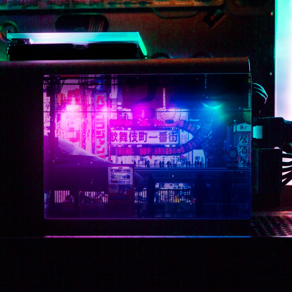 Cyberpunk Streets RGB SSD Cover Horizontal - Seerlight - V1Tech