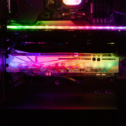 Cyborg Waves RGB GPU Support Bracket - Seerlight - V1Tech