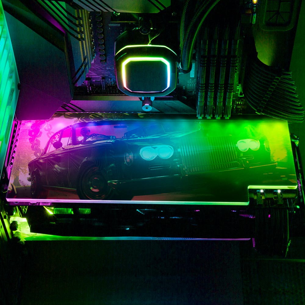 Dark Oak RGB GPU Backplate - The Dizzy Viper - V1Tech