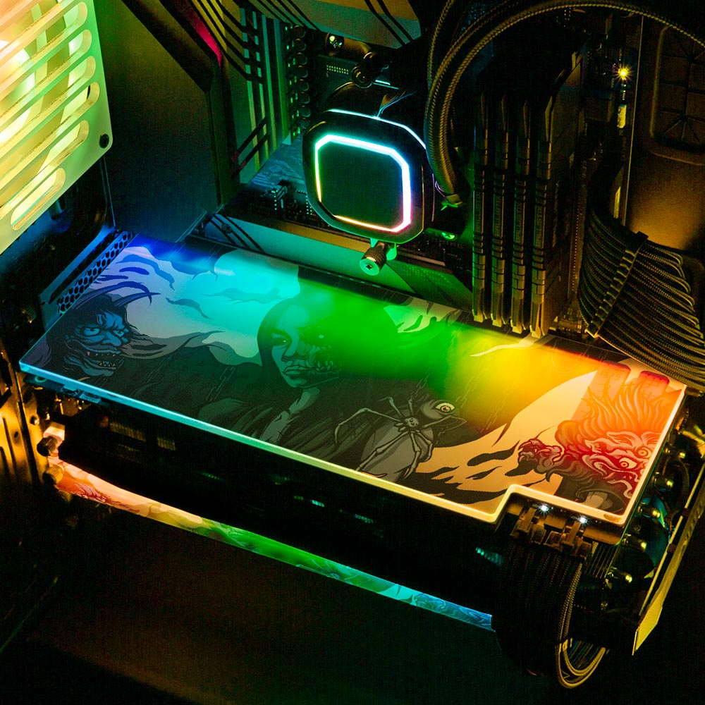 Dark Oni Keeper RGB GPU Backplate - Daniele Caruso - V1Tech