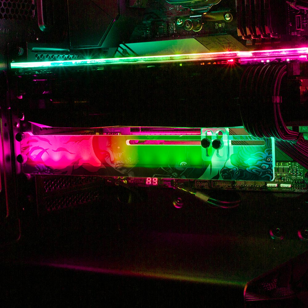 Dark Oni Keeper RGB GPU Support Bracket - Daniele Caruso - V1Tech