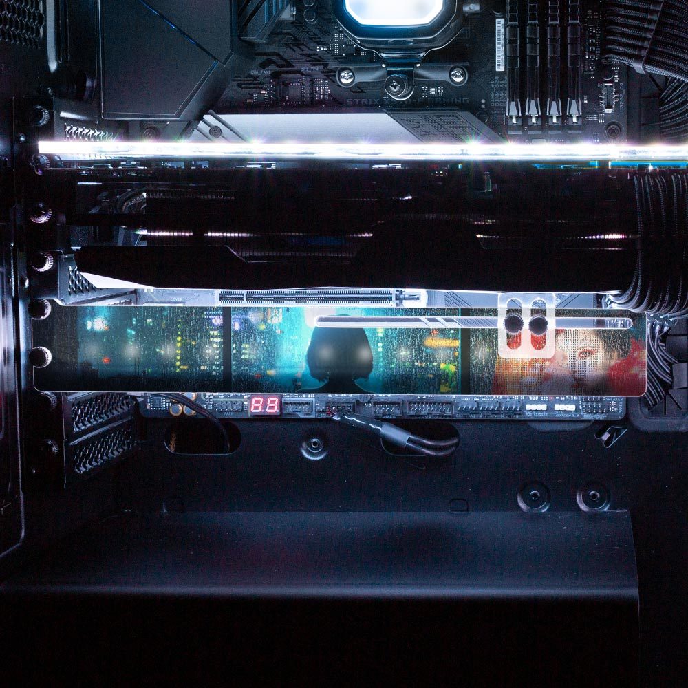 Dark Waters RGB GPU Support Bracket - Dan Giuz - V1Tech