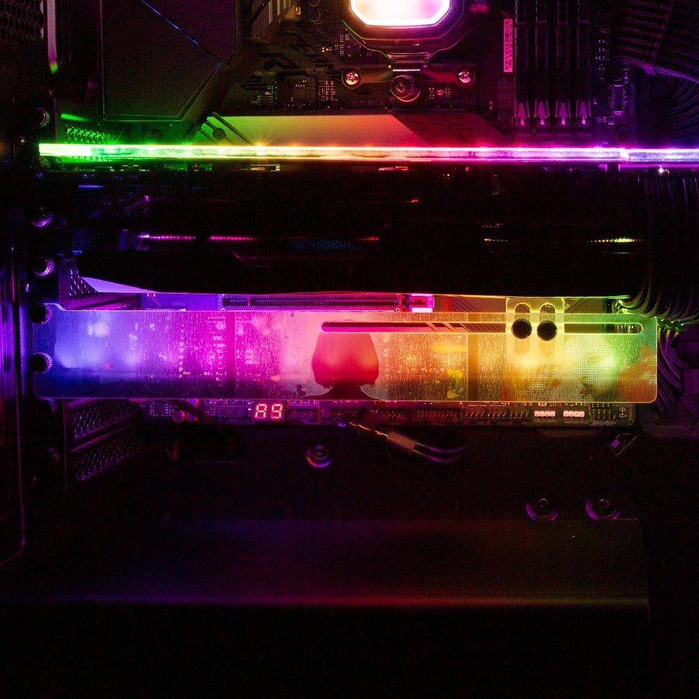 Dark Waters RGB GPU Support Bracket - Dan Giuz - V1Tech