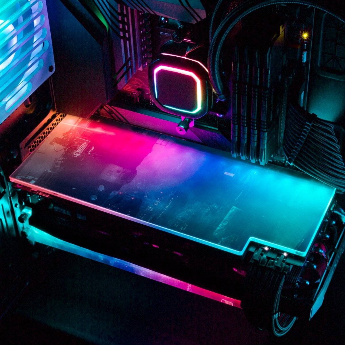 Darkshine RGB GPU Backplate - Skie Graphic Studio - V1Tech