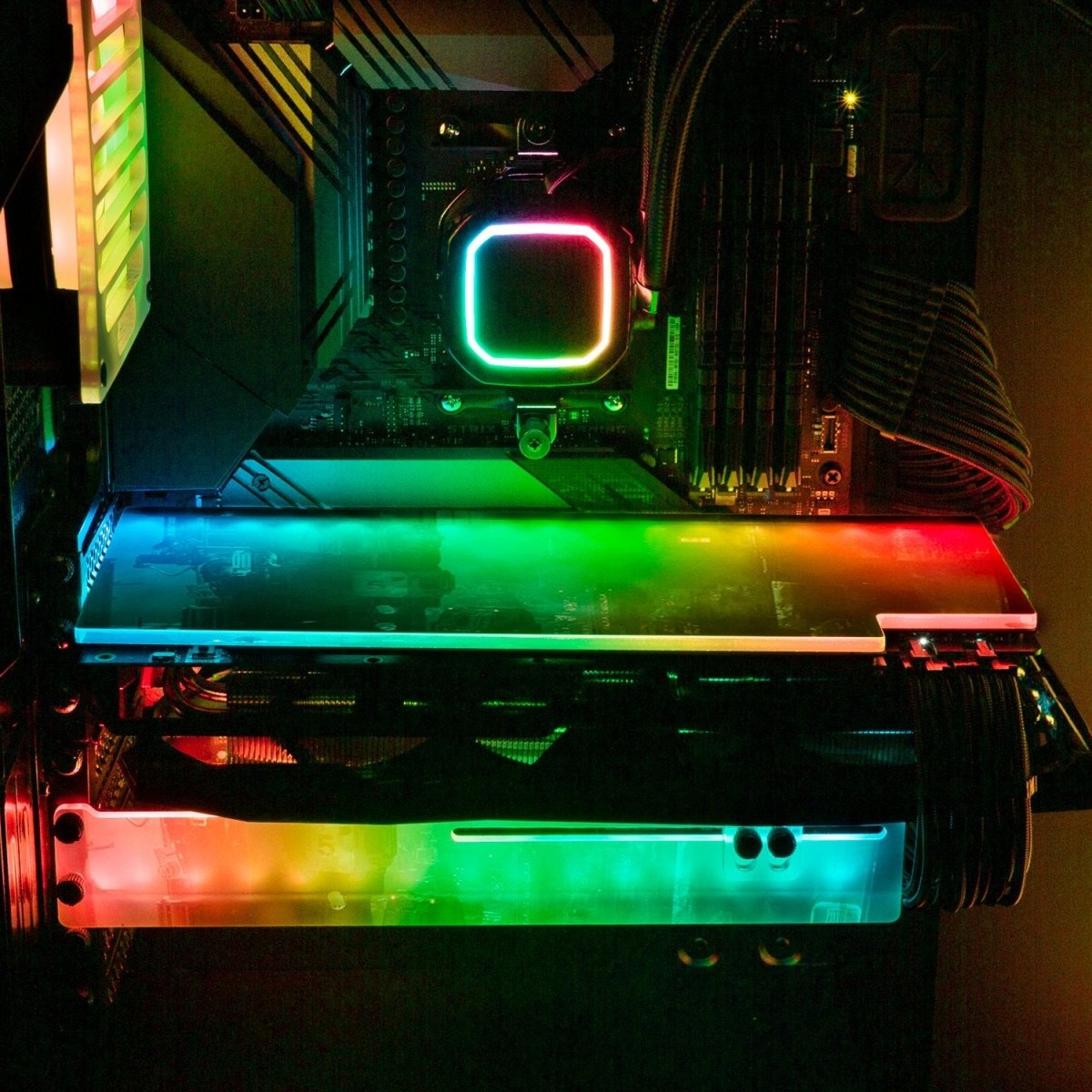 Darkshine RGB GPU Backplate - Skie Graphic Studio - V1Tech