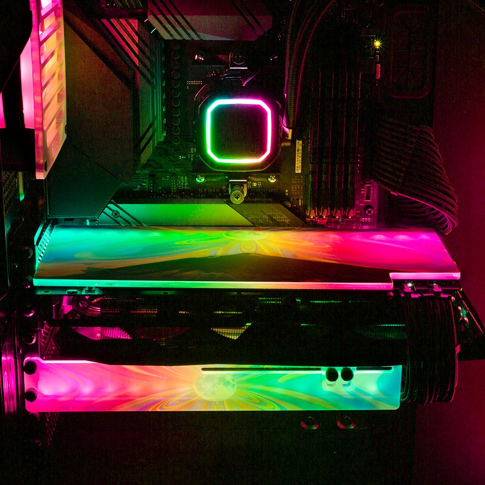 Deep Feelings RGB GPU Backplate - Cajuca Art - V1Tech