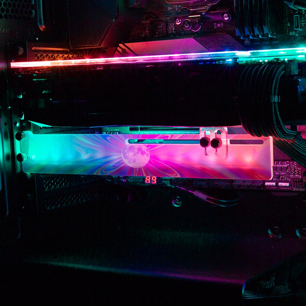 Deep Feelings RGB GPU Support Bracket - Cajuca Art - V1Tech