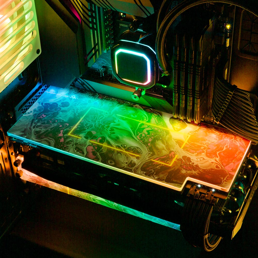 Defeated RGB GPU Backplate - Geoglyser - V1Tech