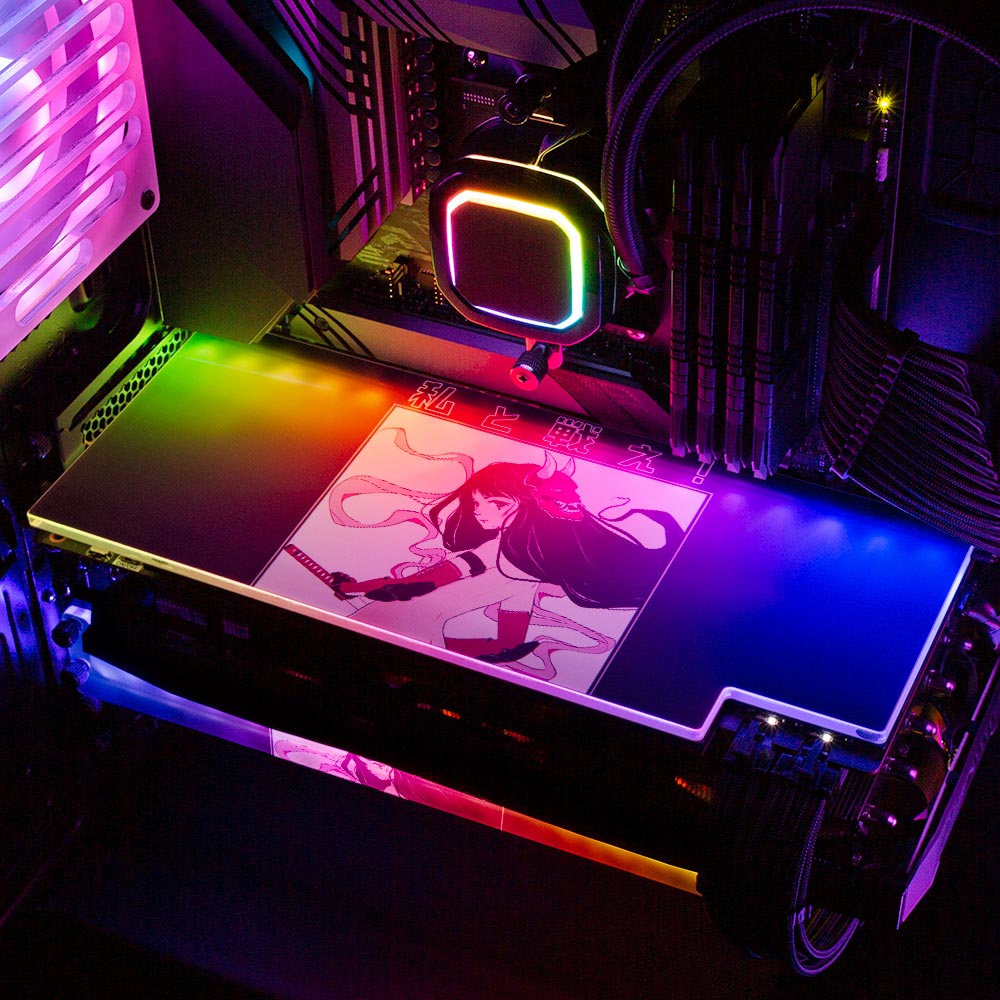 Demon Catcher RGB GPU Backplate - YacilArt - V1Tech