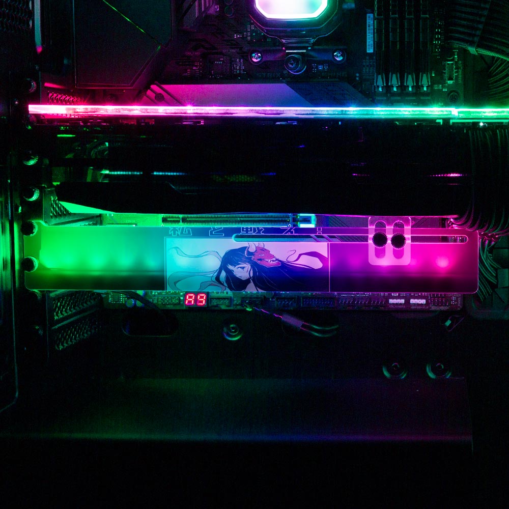 Demon Catcher RGB GPU Support Bracket - YacilArt - V1Tech