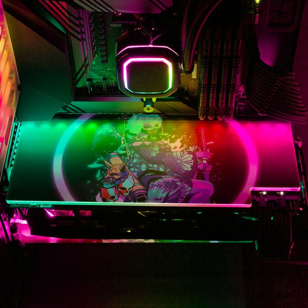 Demon Geisha RGB GPU Backplate - HeyMoonly - V1Tech