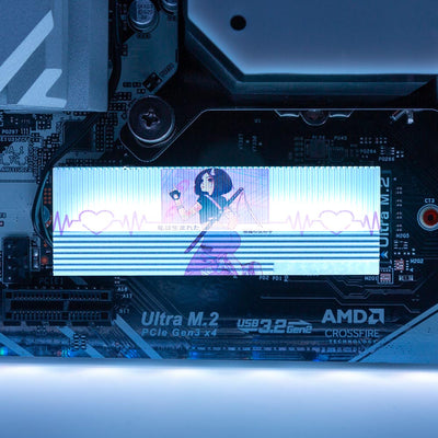 Demon Ninja Girl M.2 Heatsink Cover with ARGB Lighting