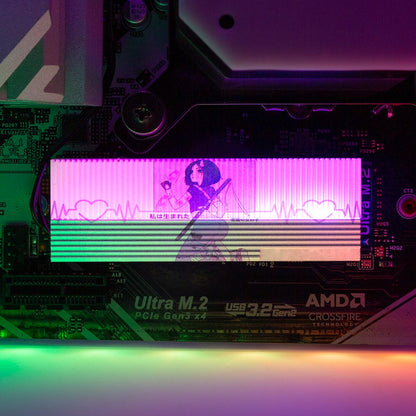 Demon Ninja Girl M.2 Heatsink Cover with ARGB Lighting - YacilArt - V1Tech