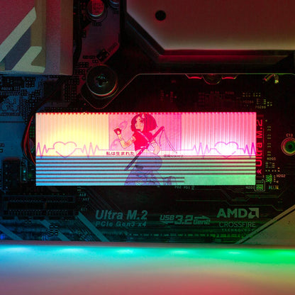 Demon Ninja Girl M.2 Heatsink Cover with ARGB Lighting - YacilArt - V1Tech