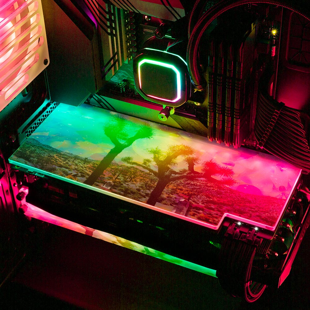 Desert Feelings RGB GPU Backplate - Cajuca Art - V1Tech